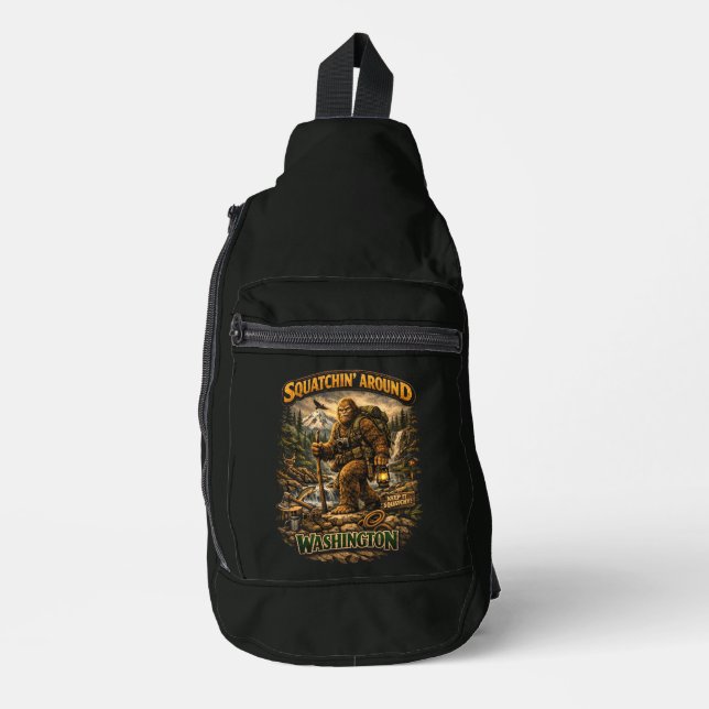 Bigfoot Sasquatch Crossbody Bag (Vorderseite)