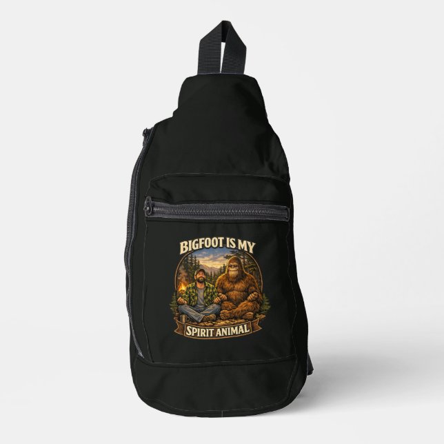Bigfoot Sasquatch Crossbody Bag (Vorderseite)