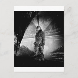 Bigfoot Sasquatch dramatische Schwarz-Weiß-Kunst Postkarte
