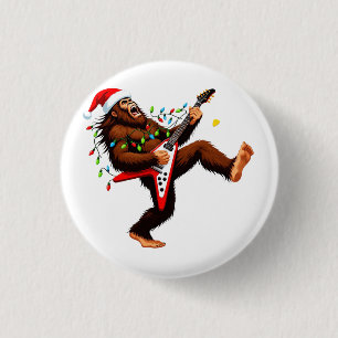 Bigfoot Sasquatch E-Gitarre Weihnachten 2026 Button