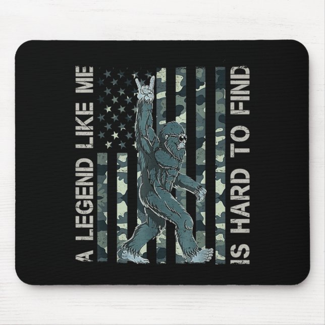 Bigfoot Sasquatch Eine Legende Wie Ich Ist Schwer  Mousepad (Vorne)