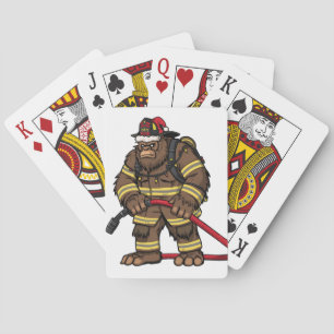 Bigfoot Sasquatch Feuerwehrmann Weihnachten 2026 Spielkarten