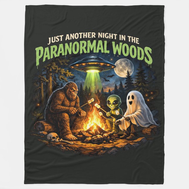 Bigfoot Sasquatch Fleecedecke (Vorderseite)