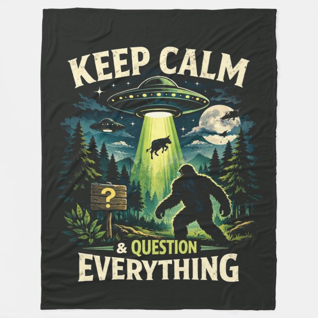 Bigfoot Sasquatch Fleecedecke (Vorderseite)