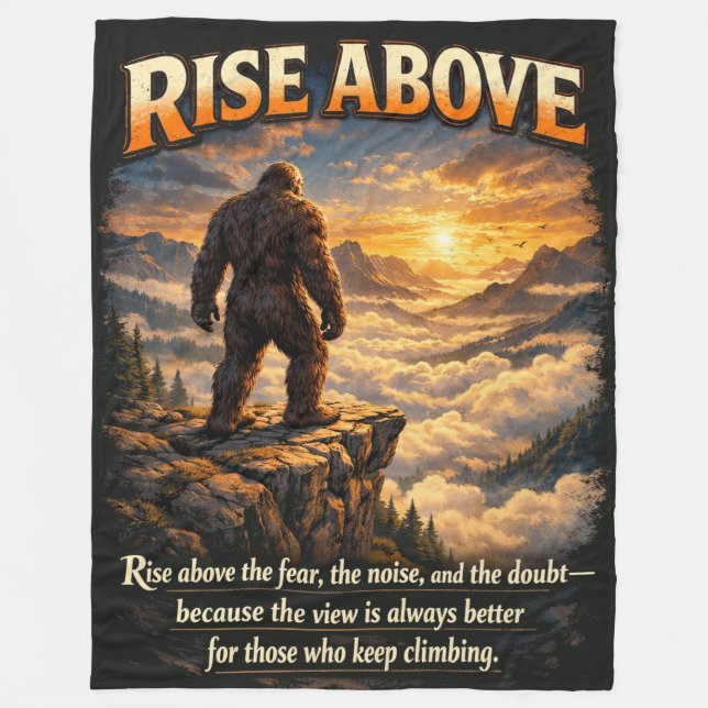 Bigfoot Sasquatch Fleecedecke (Vorderseite)