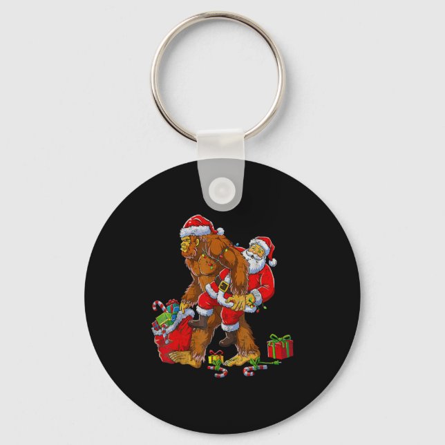 Bigfoot Sasquatch For Men Grandpa Boys Kids Christ Schlüsselanhänger (Vorderseite)
