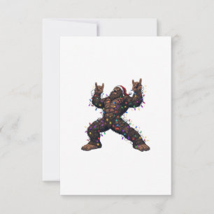 Bigfoot Sasquatch Frohe Metal Weihnachten Rock Dankeskarte