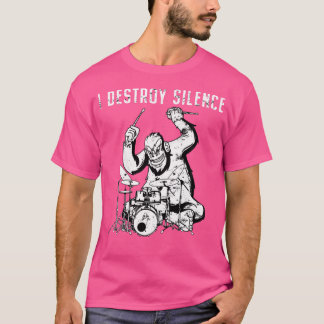 Bigfoot Sasquatch Funny Drummer trommel und Bass M T-Shirt