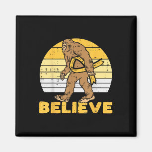 Bigfoot Sasquatch Glaube Kindheitskrebs-Schleife Magnet