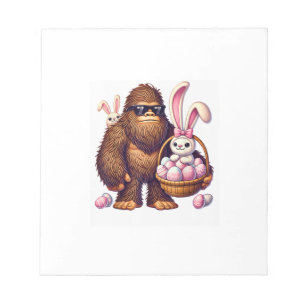 Bigfoot Sasquatch Hase Ostereier Retro Männer Jung Notizblock