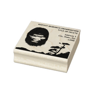 BIGFOOT SASQUATCH HEAD PORTRATRACK SCHWARZE BRIEFM GUMMISTEMPEL
