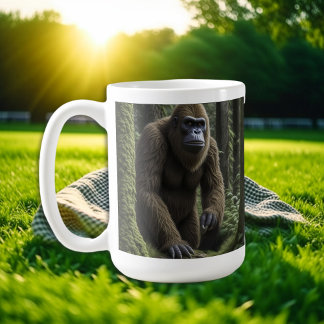 Bigfoot Sasquatch im Wald Kaffeetasse