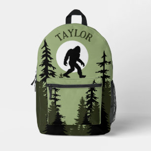Bigfoot Sasquatch im Wald Sasquatch Bedruckter Rucksack