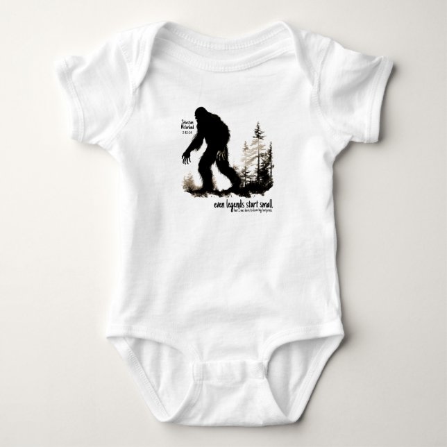 Bigfoot Sasquatch Inspirational Quote Bodysuit Baby Strampler (Vorderseite)