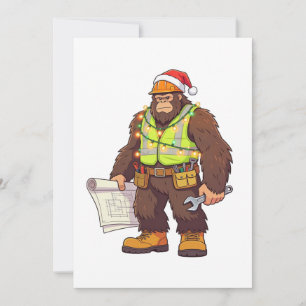 Bigfoot Sasquatch Klempner Lustig Blaumann Dankeskarte