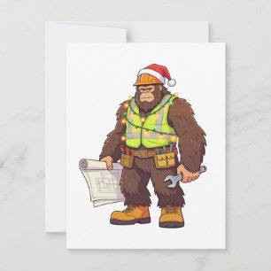 Bigfoot Sasquatch Klempner Lustig Blaumann Mitteilungskarte