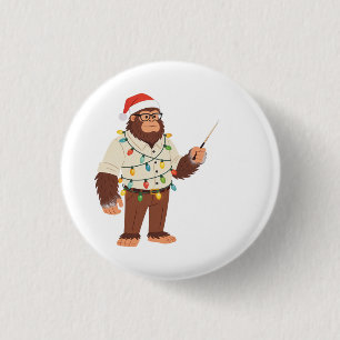 Bigfoot Sasquatch Krankenschwester Weihnachten Pfl Button