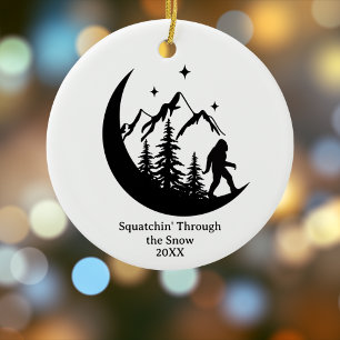 BigFoot Sasquatch Lustig Outdoor Natur individuell Keramik Ornament