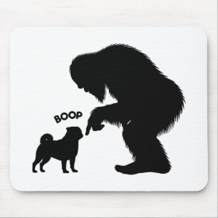 Bigfoot Sasquatch Mops Nose Boop Mousepad