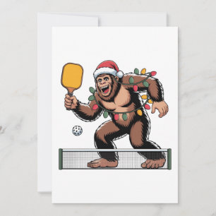 Bigfoot Sasquatch Pickleball Weihnachten 2026 Dankeskarte