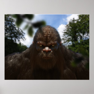 BIGFOOT SASQUATCH-PORTRAGIE POSTER