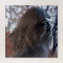 BIGFOOT SASQUATCH PORTRAIN IN PROFIL BEI DUSK
