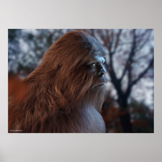 BIGFOOT SASQUATCH-PORTRAIN IN PROFIL BEI DUSK IV POSTER (Vorne)