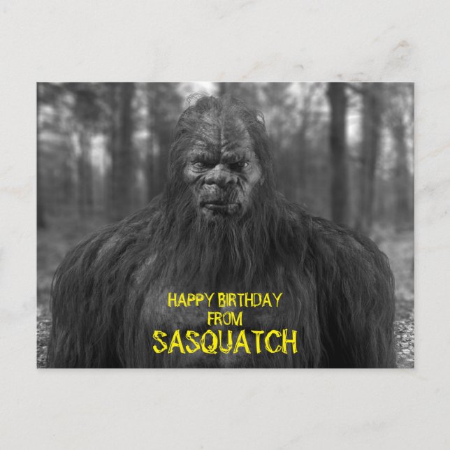 bigfoot, sasquatch, POSTCARD Postkarte (Vorderseite)