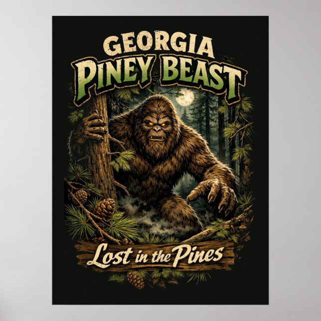 Bigfoot Sasquatch Poster (Vorne)