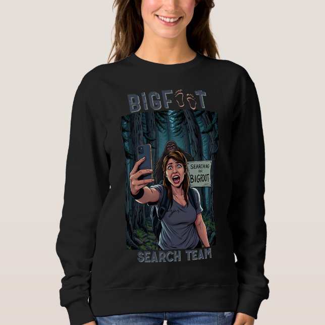 Bigfoot Sasquatch Selfie Sweatshirt (Vorderseite)