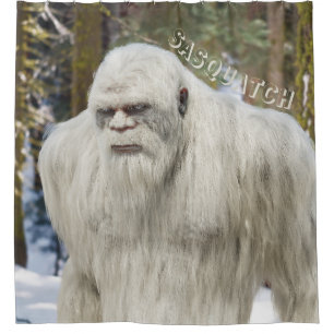 bigfoot, sasquatch, squatching, booger Duschvorhan Duschvorhang