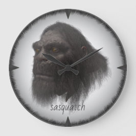 bigfoot, sasquatch, squatching, Booguhr Große Wanduhr