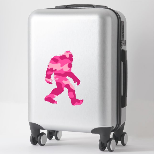 Bigfoot Sasquatch Sticker Camo Rose (Sur valise)