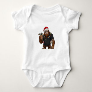Bigfoot Sasquatch Tattoo-Künstler Weihnachten Baby Strampler