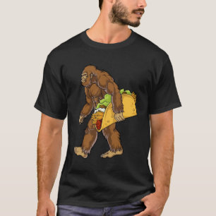 Bigfoot Sasquatch tragender Taco T-Shirt