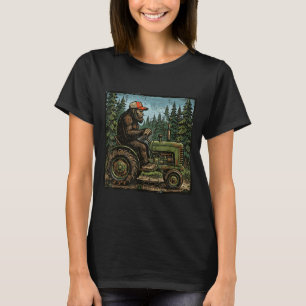 Bigfoot Sasquatch Traktor lustige Farm Bauer Männe T-Shirt