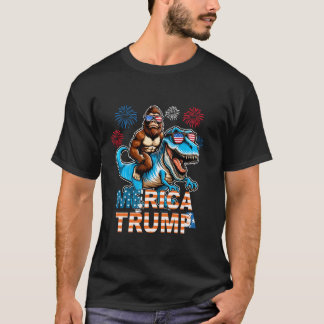 Bigfoot Sasquatch Trump Biden 2024 Präsident El T-Shirt