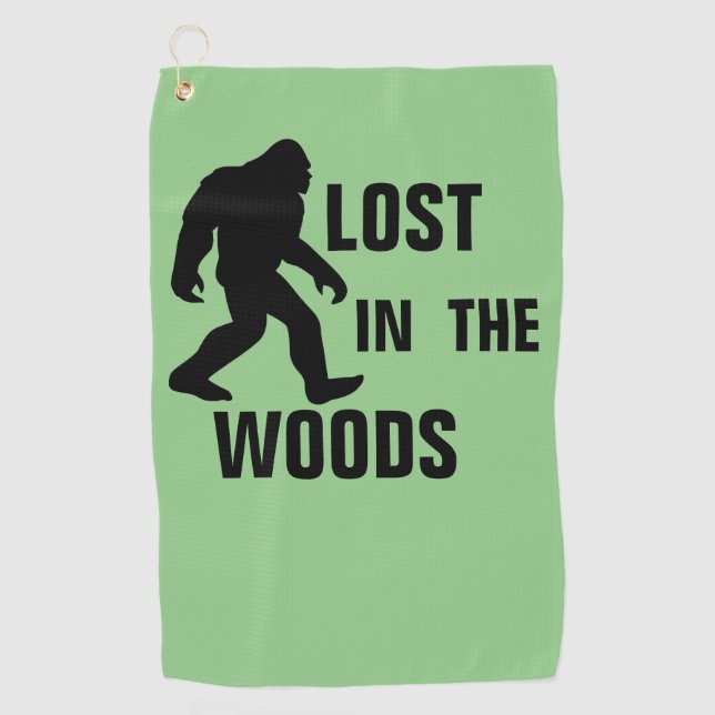 BIGFOOT / Sasquatch : VERLOREN IN DEN WOODS Golfhandtuch (Vorderseite)