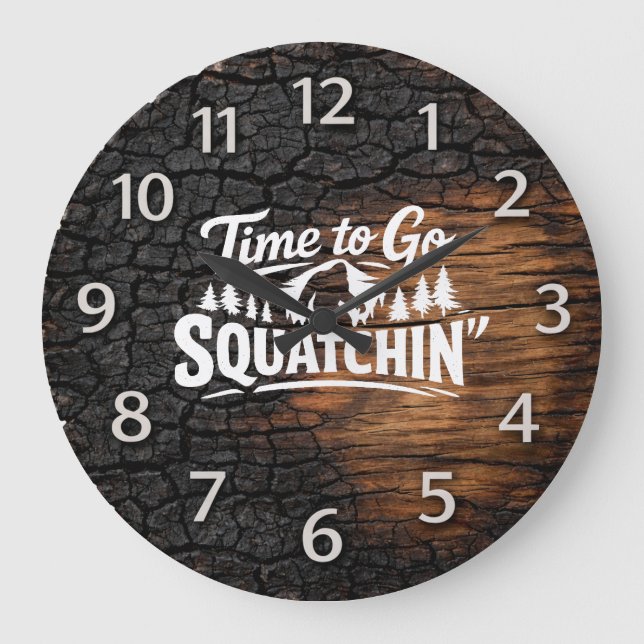 Bigfoot Sasquatch Wanduhr (Vorderseite)