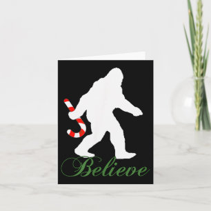 Bigfoot Sasquatch Yeti Glaub Zuckerrohr Weihnachte Karte