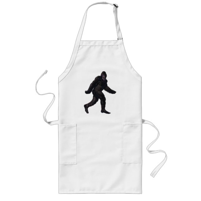 Bigfoot Sasquatch Yetti Lange Schürze (Vorne)