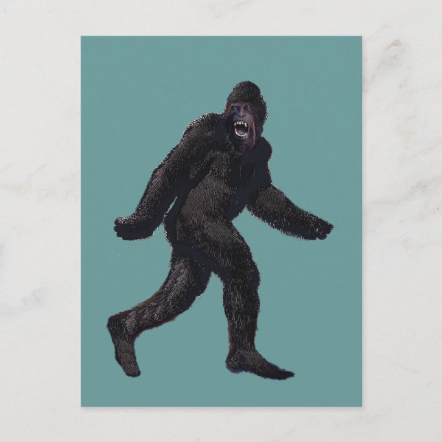 Bigfoot Sasquatch Yetti Postkarte (Vorderseite)