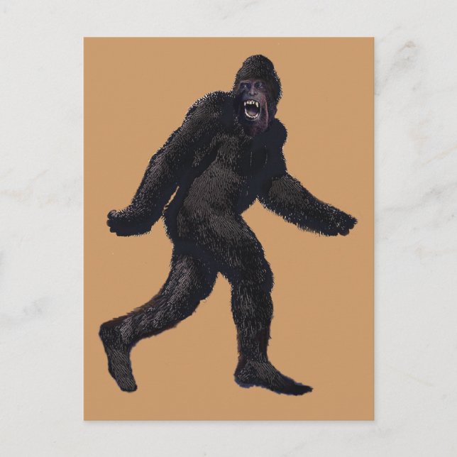Bigfoot Sasquatch Yetti Postkarte (Vorderseite)