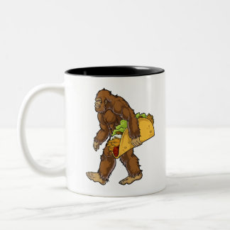 Bigfoot Sasquatsch Carry Taco Zweifarbige Tasse