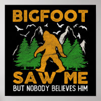 Bigfoot säw Me Forest Sasquatch Yeti