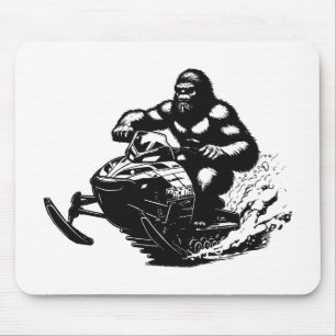Bigfoot Schneemobil Mousepad