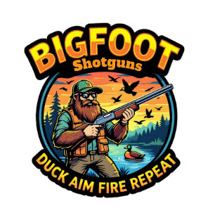 Bigfoot Schrotflinten Enten Ziel Feuer Wiederholen T-Shirt