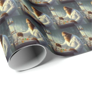 Bigfoot Scientist Geschenkpapier
