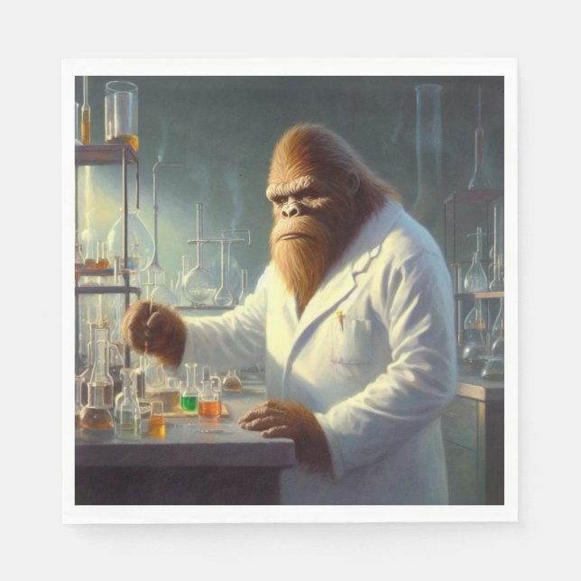 Bigfoot Scientist Serviette (Vorderseite)