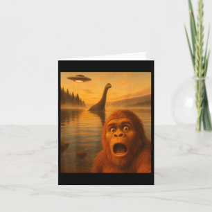 Bigfoot Selfie mit Loch Ness Ufo Alien gibt Männer Karte